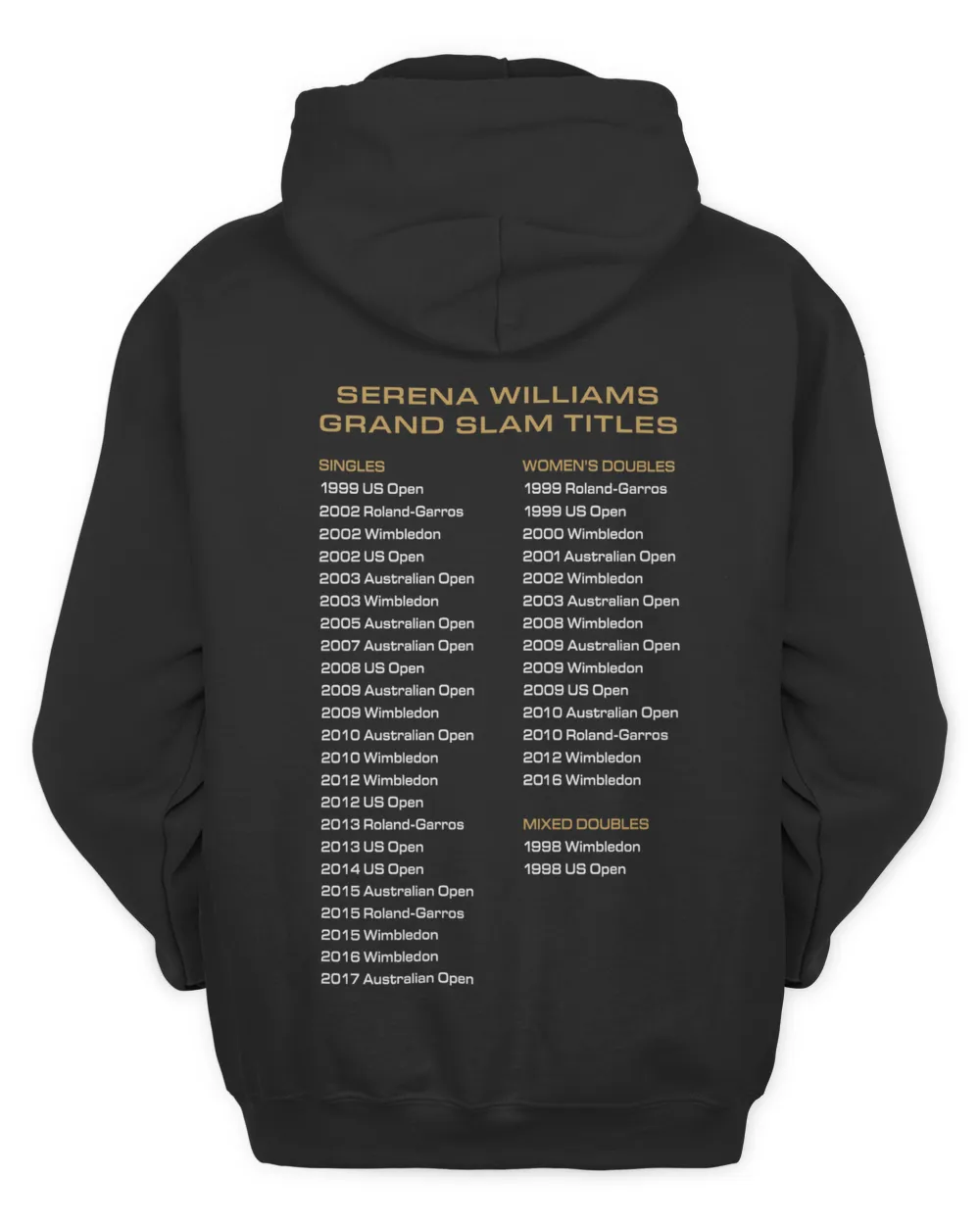 Official Serena Merch Shop Serena Williams Goat Us Open Tennis 2022 Hoodie  | Merligrego